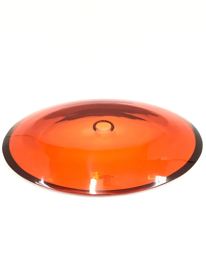 全新 DECOLAV 2803-MAG Magma 椭圆形钢化玻璃容器水槽,24"x17"x3"",数量 — 第 3/4 张图片