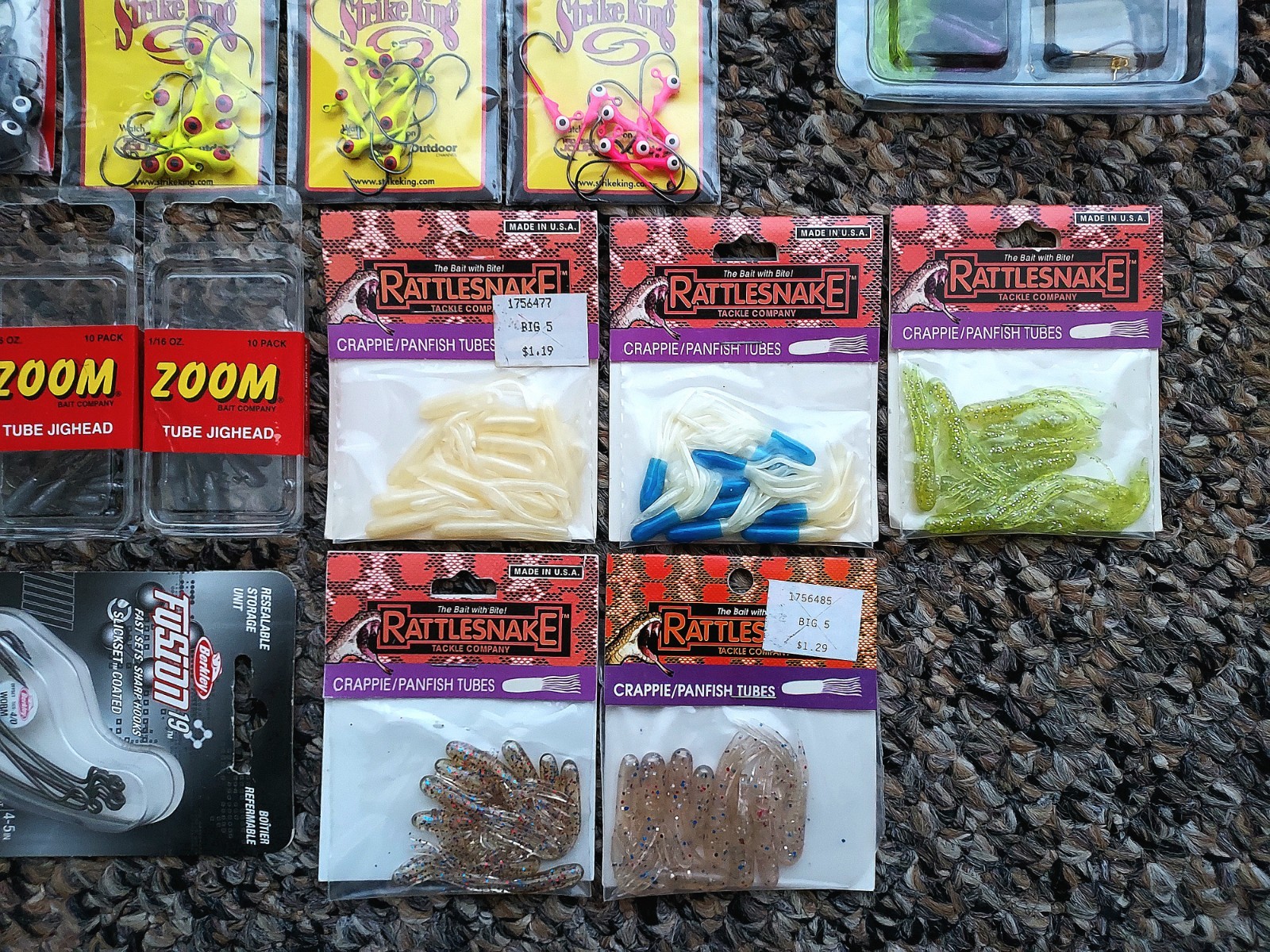 Crappie Bass Fishing Lures Lot Tube Jigs Eagle Claw Luck E Strike King Jig Heads - Image 4