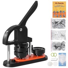 Button Maker 58 Pin Maker with Button Parts Ergonomic Arc Handle Punch Press Kit