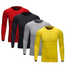 Mens Compression Base Layer Top Full Sleeve Moisture Wicking Gym Sports Shirt