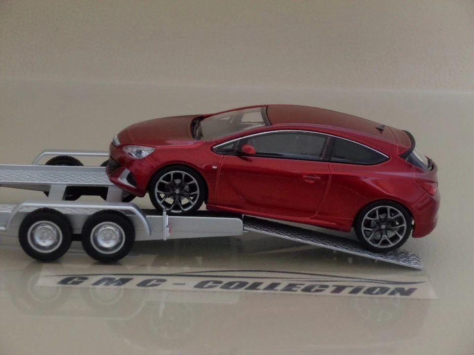 CARRELLO PORTA AUTO CAR TRANSPORTER TRAiLER + PEDANE IXO 1/43 (AUTO NON INCLUSA) - Immagine 3 di 4