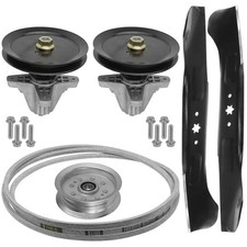 Spindle with Pulley Blade  Belt For Troy-Bilt 17ADCACN066 17ARCBDT011 46"Deck