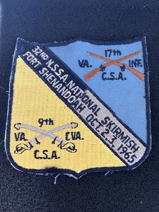 1965 -32nd NSSA NATIONAL SKIRMISH FORT SHENANDOAH PATCH