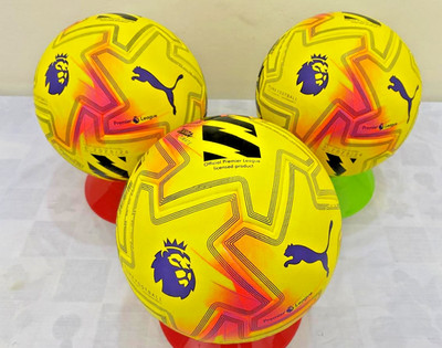 PUMA Orbita Ultimate Premier League 25/26 Soccer Ball YELLOW Set 3 Balls Size 5
