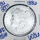 1886 BU UNCIRCULATED MORGAN SILVER DOLLAR AUTHENTIC U.S. MINT FREE SHIPPING 6036