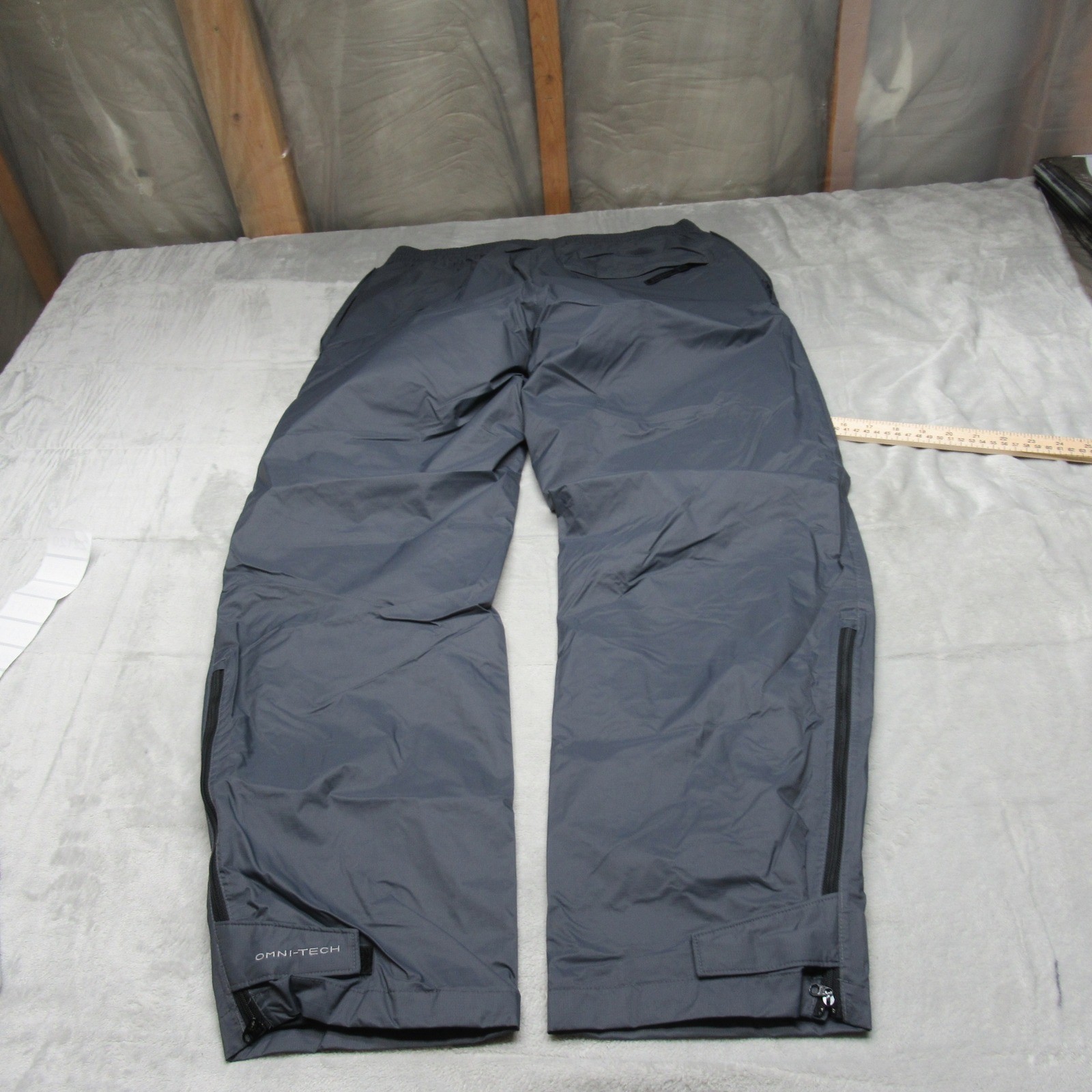 Columbia Titanium Pants Mens Large Gray Waterproof Lined Rain Hiking 33x30 thumbnail 2