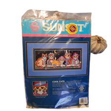 Sunset 13581 Counted Cross Stitch Cool Cats