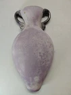Vintage Scavo Murano Romania Purple Pink Handled Blown Glass Wall Pocket 8.5