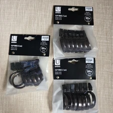 Umbra Espresso 3/4 inch Clip Rings 7 per pack- Lot of 3