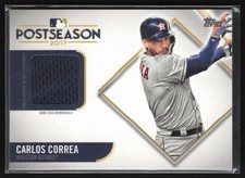 2018 TOPPS CARLOS CORREA POSTSEASON PERFORMANCE RELICS 67/100 MEM