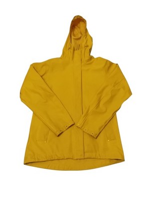 Helly Hansen Yellow Rain Jacket Adult Small Hooded Coat Workwear Waterproof