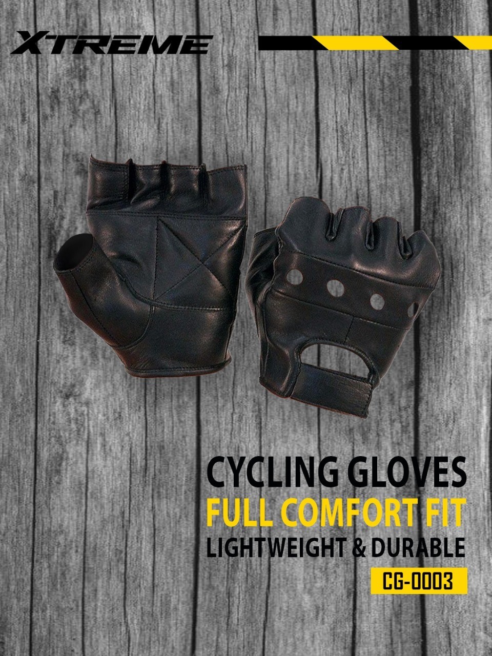 2 PAIRS OF CYCLING LEATHER GLOVES  (L)