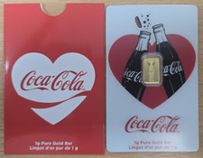 Coca-Cola Valentinstag 1g 0,9999 Goldbarren