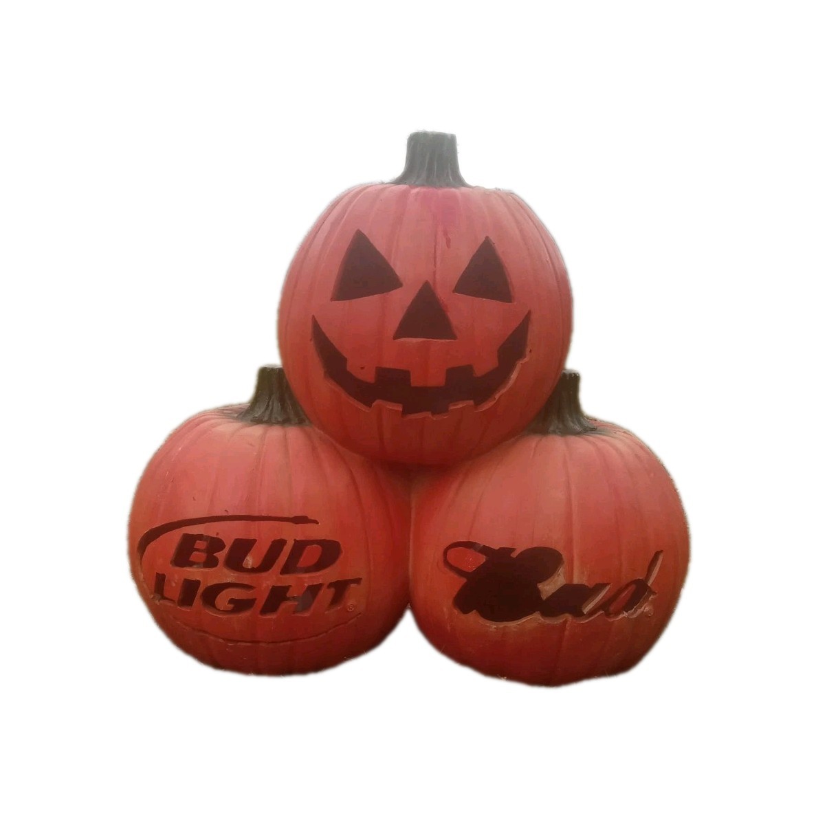 Budweiser Bud Light Giant Blow Foam Jack-o-Lantern Pumpkins Halloween Decoration