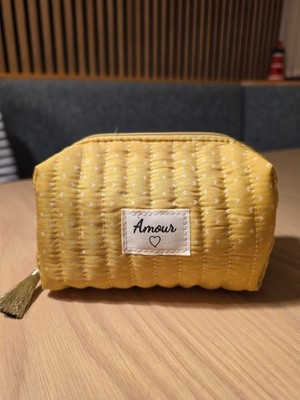 Kosmetiktasche Amour Gelb Beauty Bag Schminktasche Kulturbeutel Neu