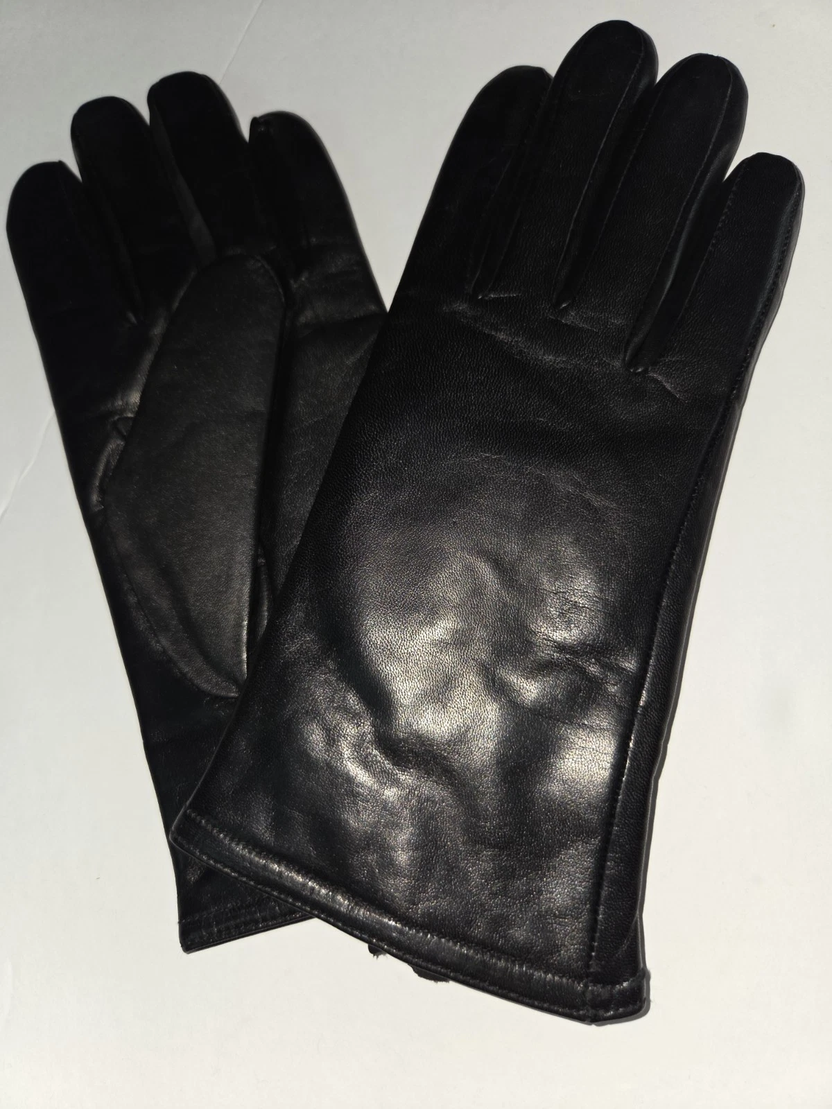 Women's Black Thinsulate Leather Gloves, XL