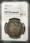 1882-CC Morgan Silver Dollar NGC G4