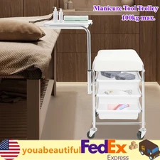White Manicure Tool Trolley Max. Load Bearing Capacity: 100kg Tool Organizer