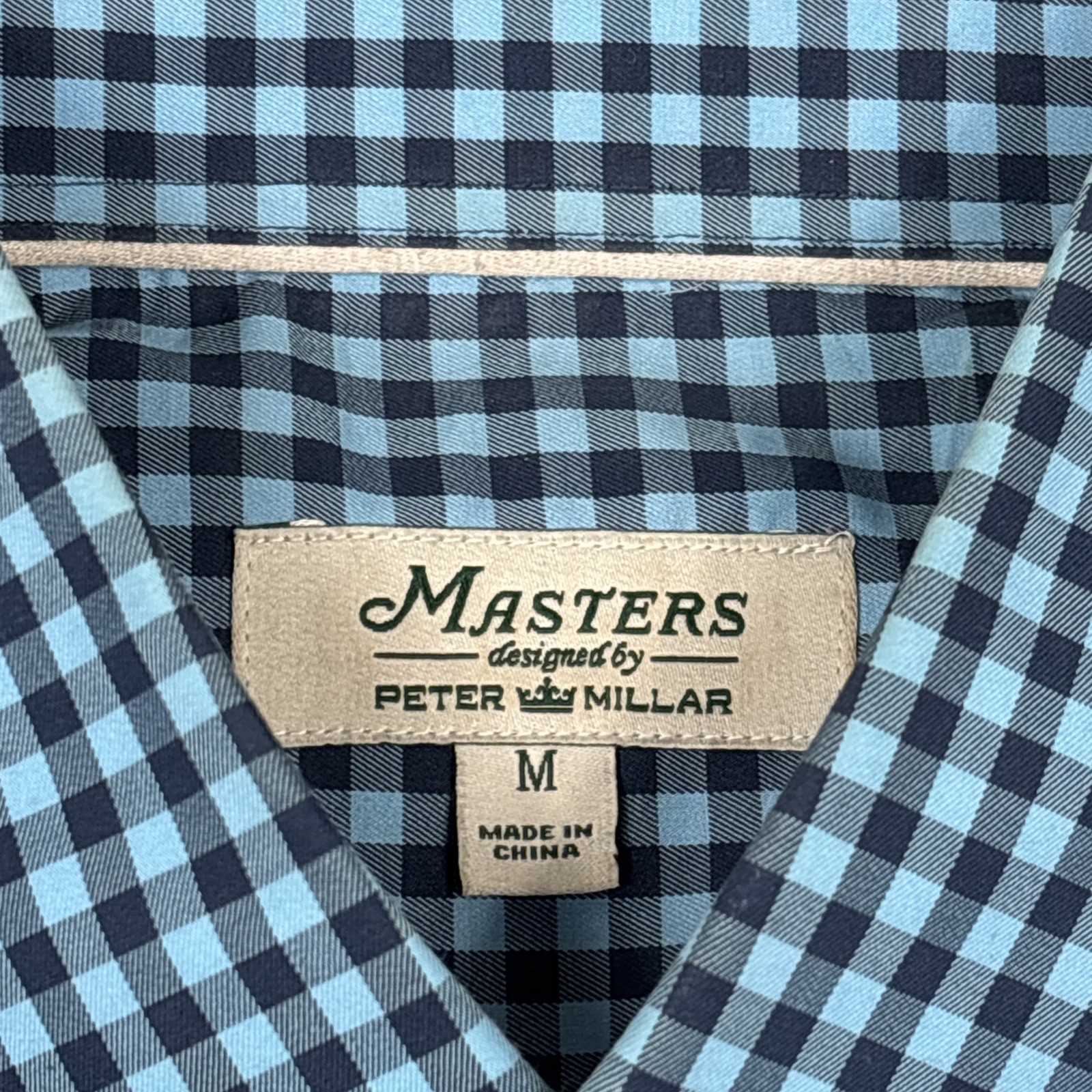Masters Peter Millar Button Down Men's Medium Blu… - image 5