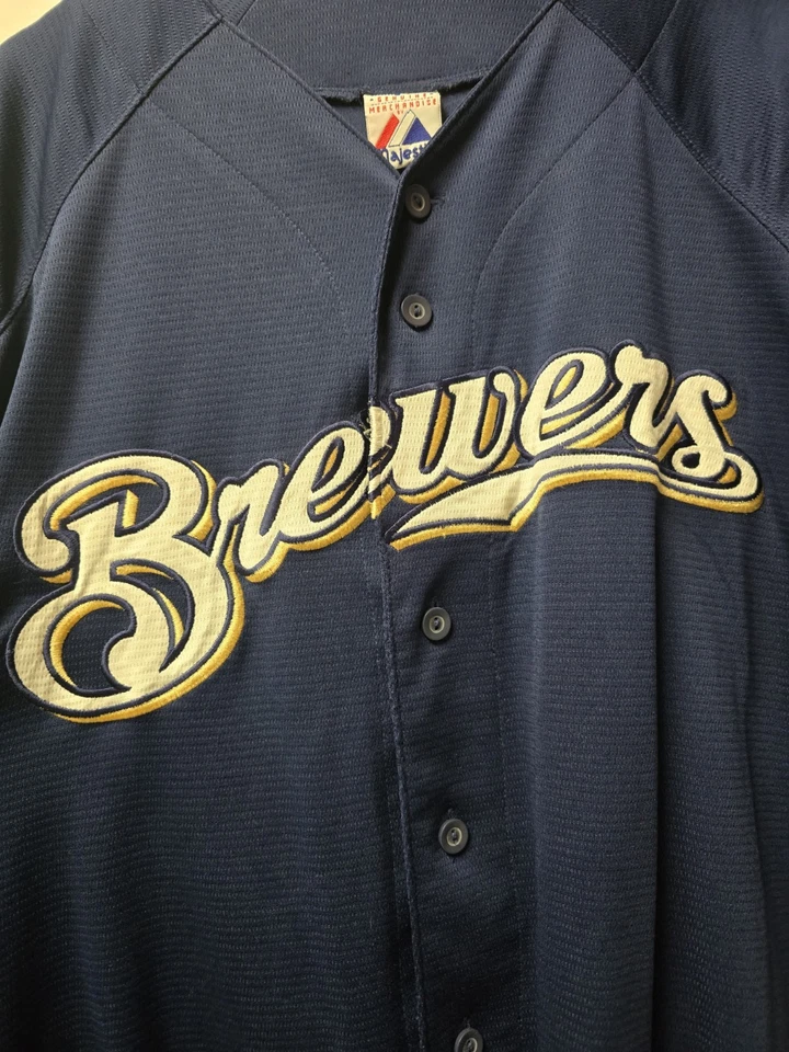 Milwaukee Brewers Jersey XXL MLB Baseball Majestic - Image 2 of 4