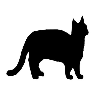 Munchkin Cat Silhouette Decal Sticker Black Die Cut Vinyl