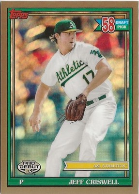 2021 Topps Pro Debut Jeff Criswell Gold RC 30/50 Colorado Rockies