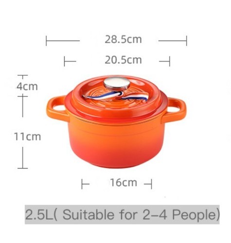 2.5L/3L Ceramic Porcelain Clay Cooking Pot Glazed Flameproof Casserole Stockpot - Picture 16 of 24