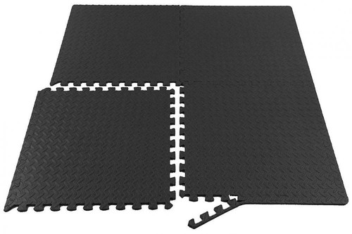 ProsourceFit Puzzle Exercise Mat, EVA Foam Interlocking Tiles, Black - Picture 4 of 5