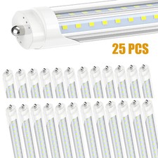 8FT LED Shop Light 72W Single Pin FA8 V-Shape 8FOOT LED Tube Light Bulbs 6000K