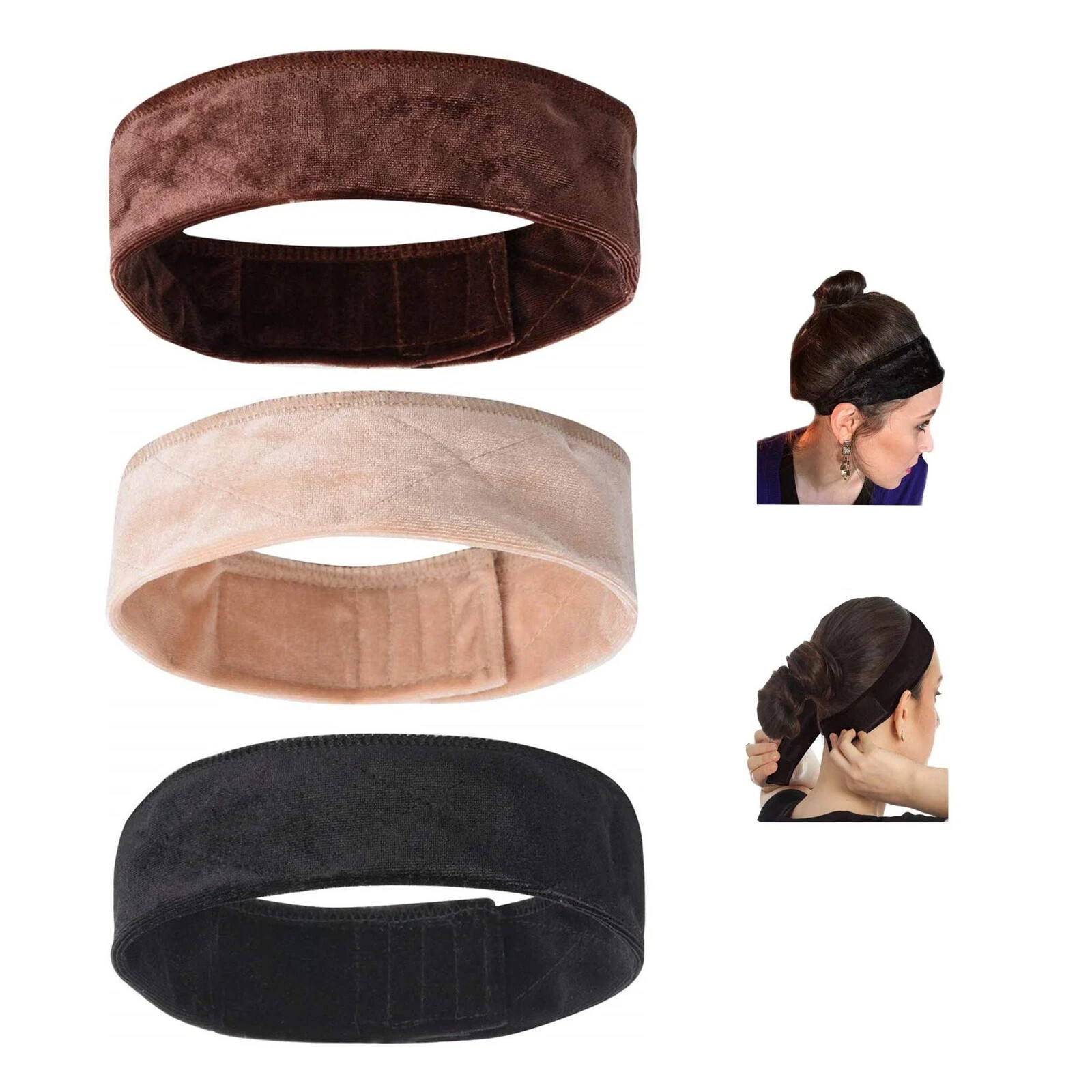 3Pcs Elastic Wig Grip Band Non-Slip Headband for Secure Lace Front Wigs