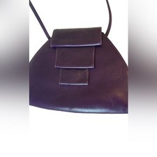 Susan Gail Genuine Vintage Purple Leather Bag- Gorgeous & Unique Shape!