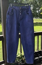 Vintage 90  s Women  s Gitano Purple Denim Jeans Button Fly Mom High Rise Size 12