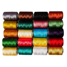 Silk Thread 20 Color Set Embroidery Crafts Shiny Soft Thread Spools 20 Pcs