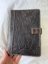 Fossil | Brown Leather Agenda Day Planner Cover | Wisconsin Badgers