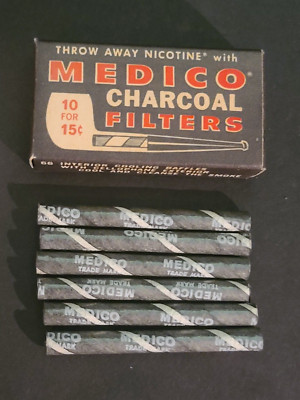(BOX OF 6) Vintage Medico Charcoal Filters