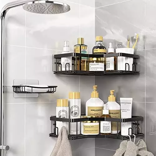 maxiffe corner shower caddy, shower organizer corner shower shelf