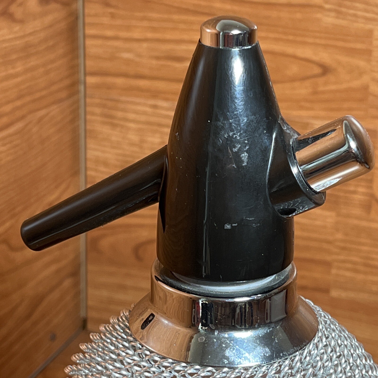 Merkuria Glass Silver Mesh Soda Siphon 1 LITER Charger Seltzer eBay