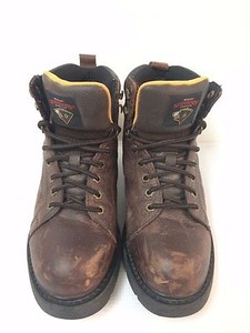 bota de trabalho de couro