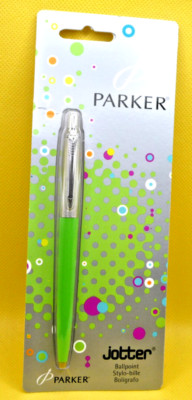 Parker Vintage 2011 Lime Green Ball Pen on card--made in UK