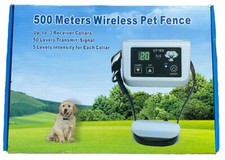 Wireless Pet Fence 500 Meters 2 Receivers/ Collars