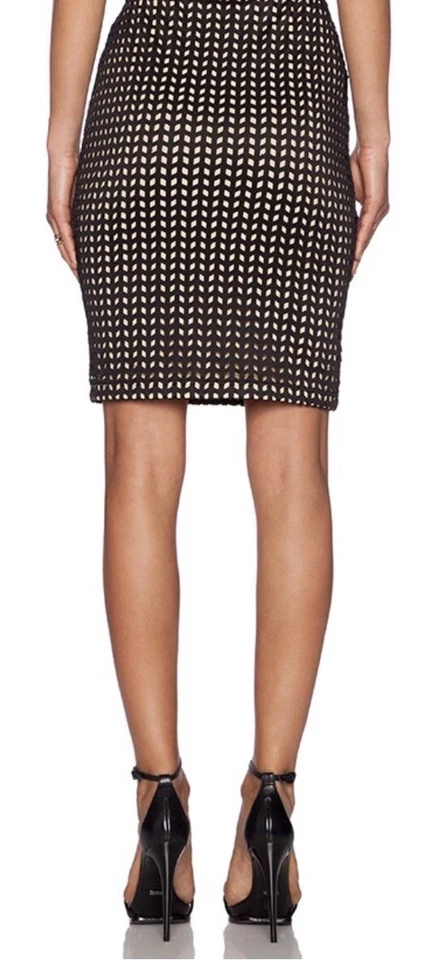 Юбка-карандаш Whitney Eve Manfern бежевая черная XS и укороченный топ размер 0 б/у  - Изображение 4 из 4