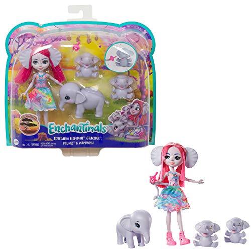 Enchantimals GTM30 - Familie Spielset, ElefantenmäDchen Esmeralda Elephant Puppe-image