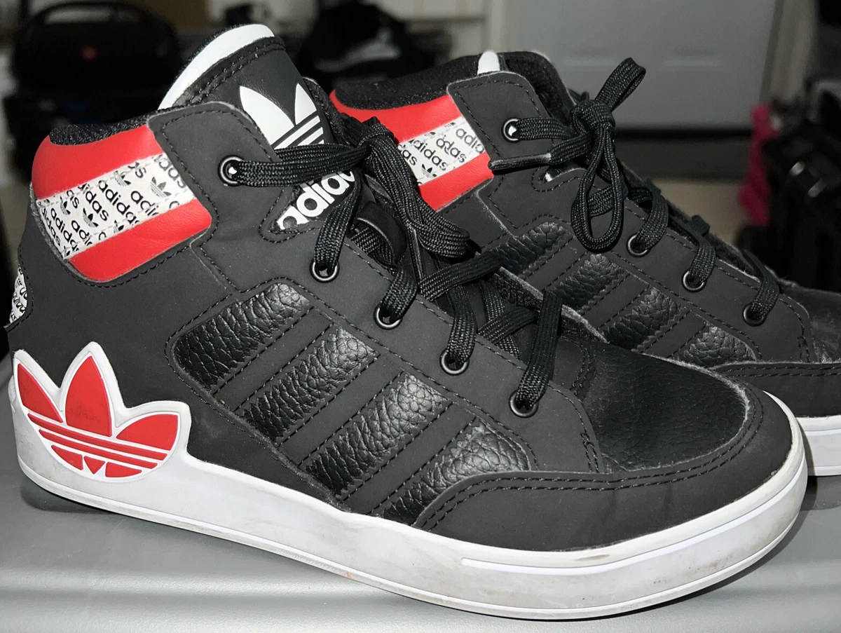 Adidas high tops clearance red and black