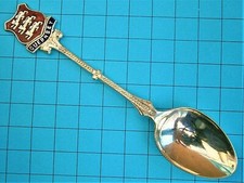 SB317*) Vintage Guernsey Channel Island UK Lion Crest Souvenir collectors Spoon