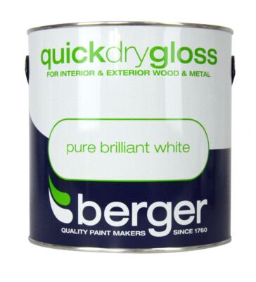 Berger Quick Dry Gloss Brilliant White UK
