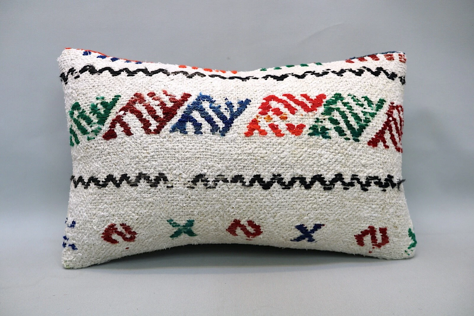 Hemp Pillow, 12x20 in, Decorative Pillow, Ethnic Boho Pillow, Throw Pillow