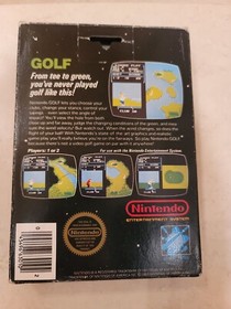 Nes Golf Matte Sticker Seal CIB BLACK BOX 1ST PRINT NINTENDO NY TEST MARKET USA