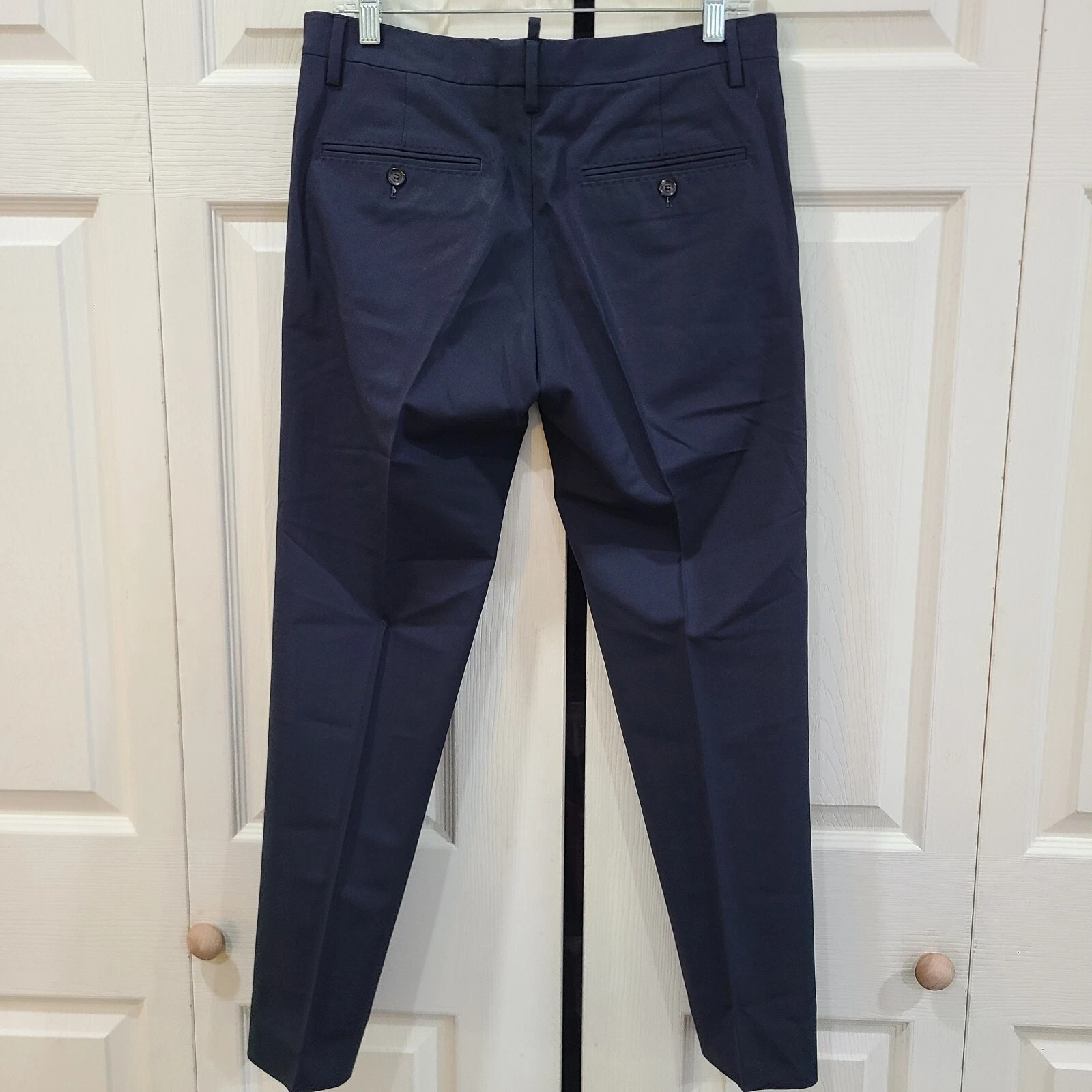 Dsquared2 Napoli Pantaloni Donna 46 US 10 Lana Piatti Anteriore Gamba Dritta