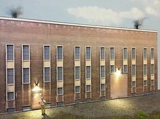 O Scale Scratch Built Industrial #4 Combo Building Front/Flat w/LEDs MTH Lionel