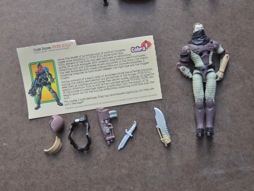 GI Joe Vintage Hasbro 3.75 Figure Over Kill V3 2003 Complete